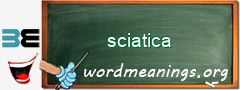 WordMeaning blackboard for sciatica